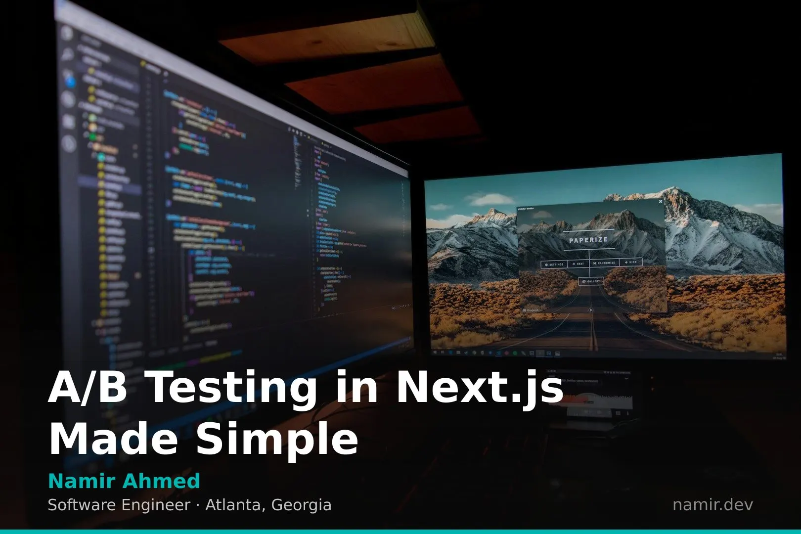 Next.js A/B testing implementation diagram by Atlanta based Software Engineer, Namir Ahmed