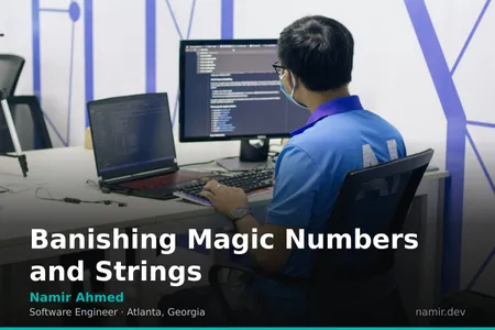 Abstract code pattern for an article by Atlanta based Software Engineer, Namir Ahmed