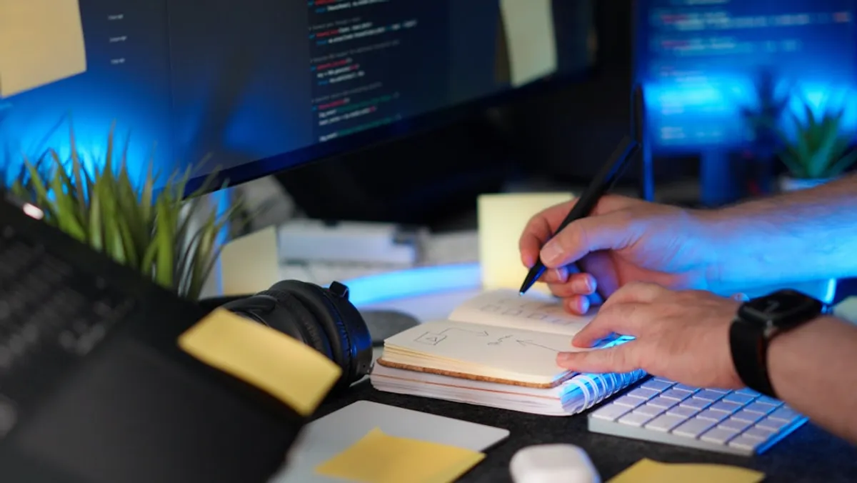 Code review checklist graphic for an article by Atlanta based Software Engineer, Namir Ahmed.