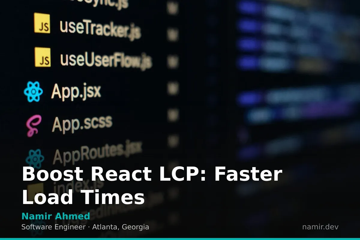 React component diagram for an article by Atlanta based Software Engineer, Namir Ahmed.