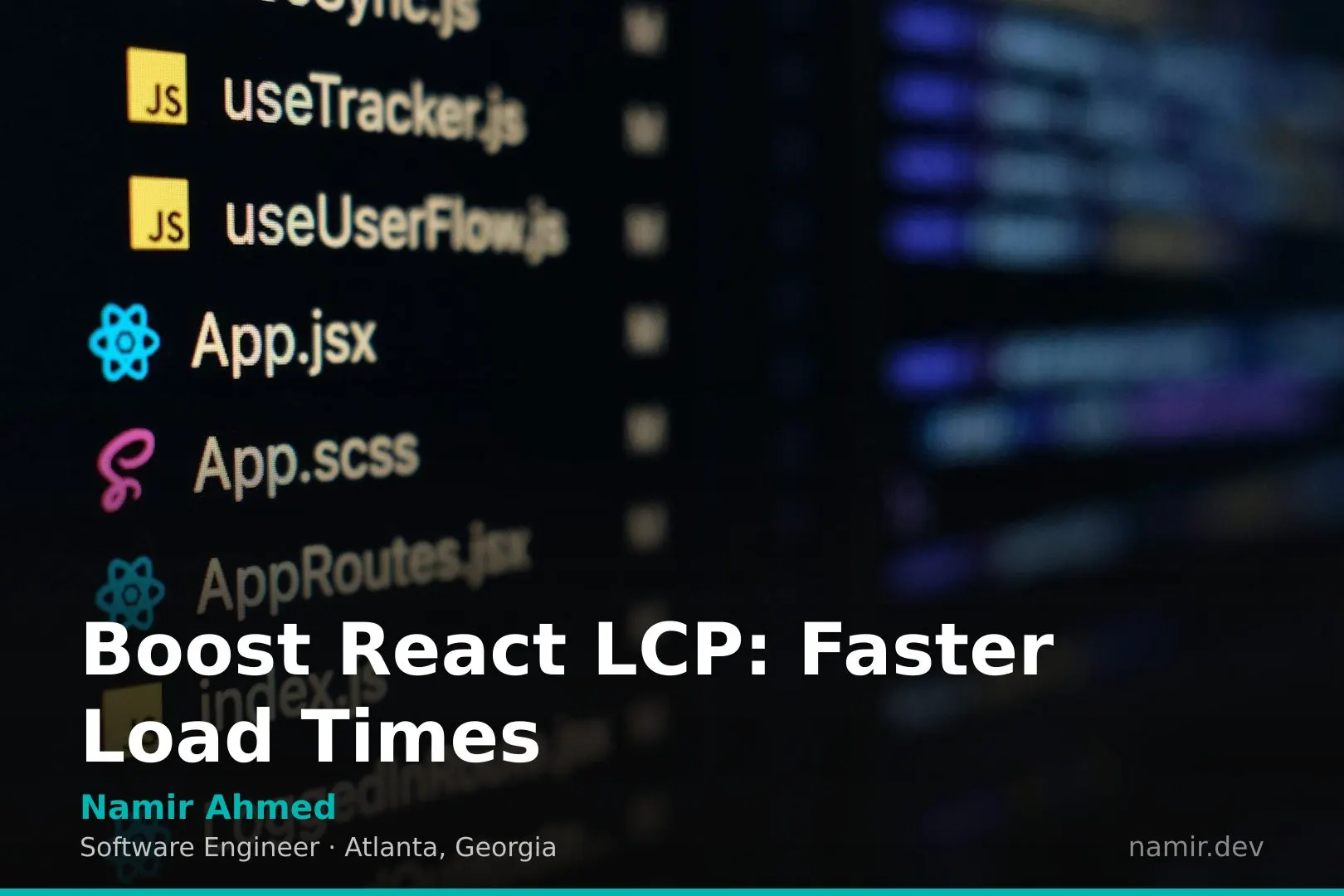 React component diagram for an article by Atlanta based Software Engineer, Namir Ahmed.
