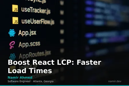 React component diagram for an article by Atlanta based Software Engineer, Namir Ahmed.