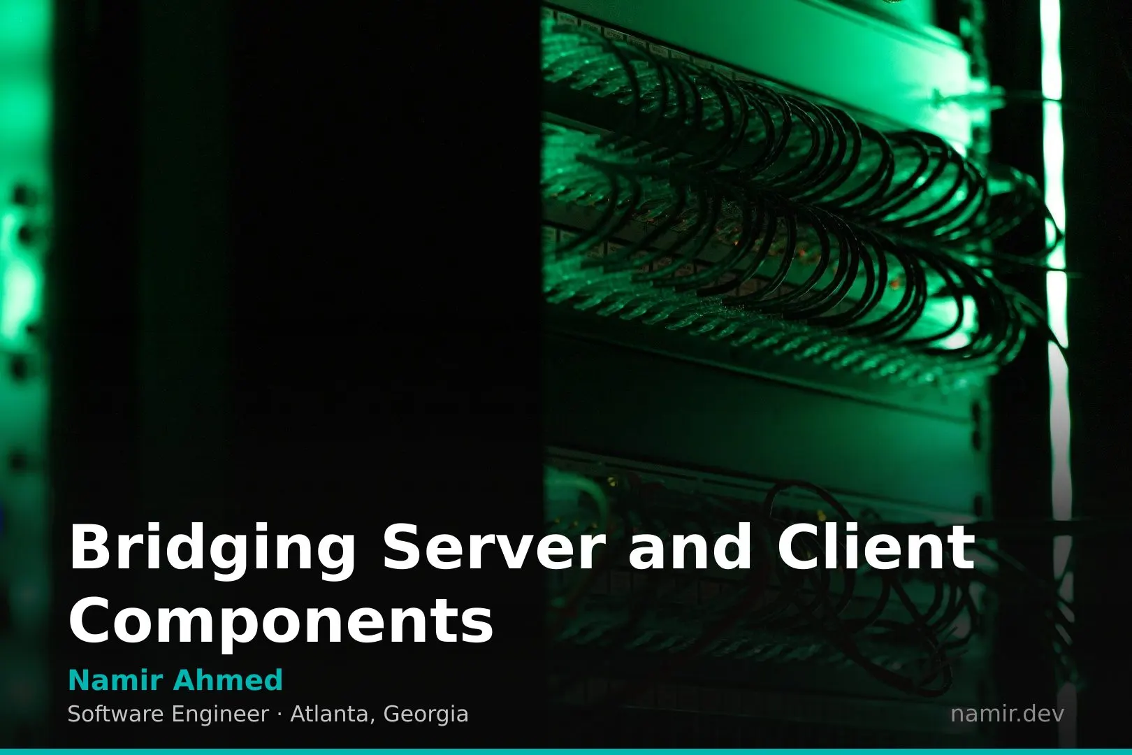 Server and client network visualization for an article by Atlanta based Software Engineer, Namir Ahmed.