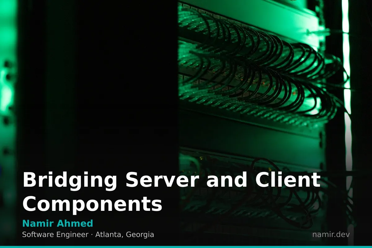 Server and client network visualization for an article by Atlanta based Software Engineer, Namir Ahmed.