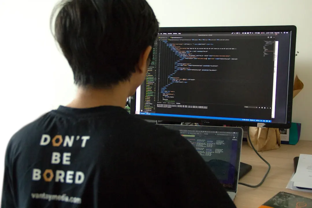Codebase diagram with a warning sign for an article by Atlanta based Software Engineer, Namir Ahmed.