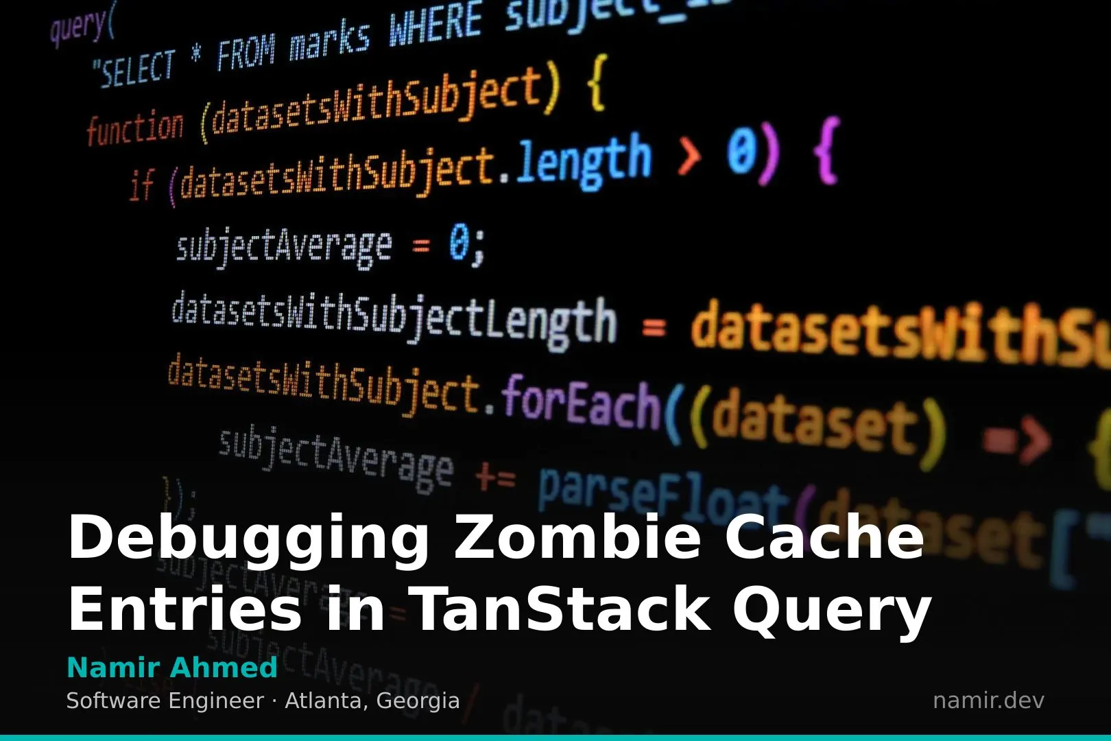 Debugging code for an article by Atlanta based Software Engineer, Namir Ahmed.