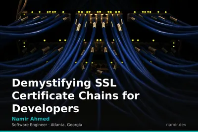 Network infrastructure diagram for an article by Atlanta based Software Engineer, Namir Ahmed.