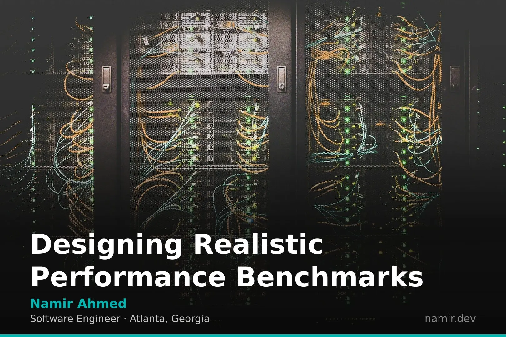High performance server rack for an article by Atlanta based Software Engineer, Namir Ahmed.