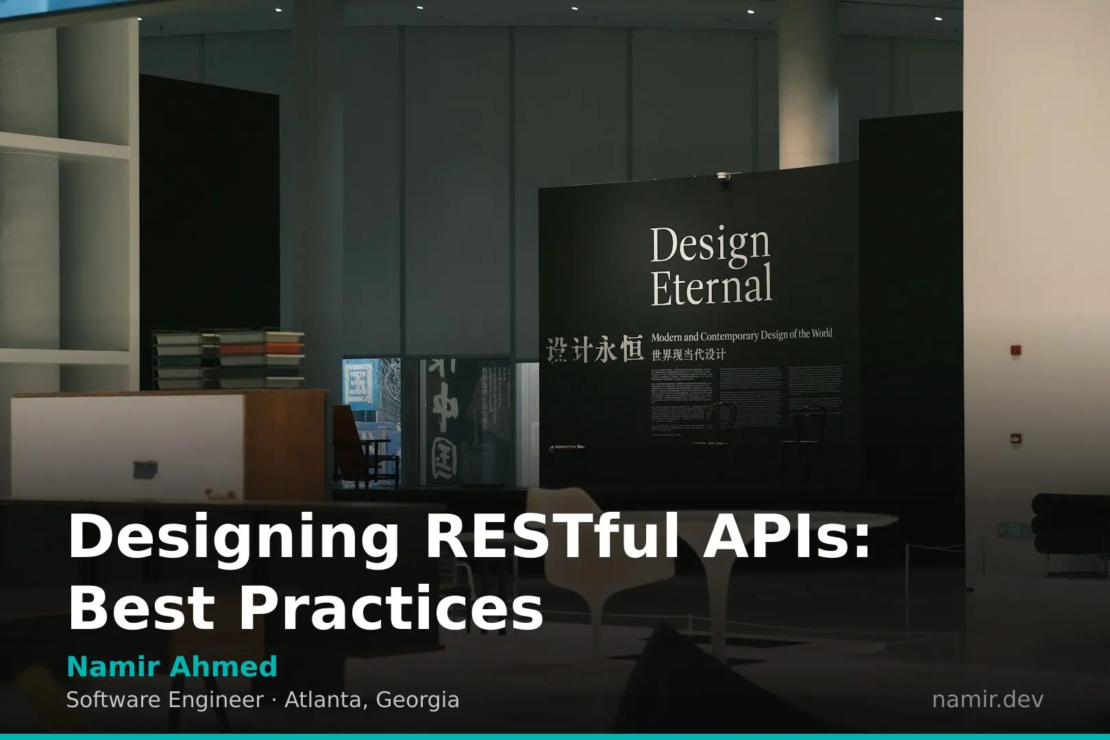 Diagram showing RESTful API design principles for an article by Atlanta based Software Engineer, Namir Ahmed.