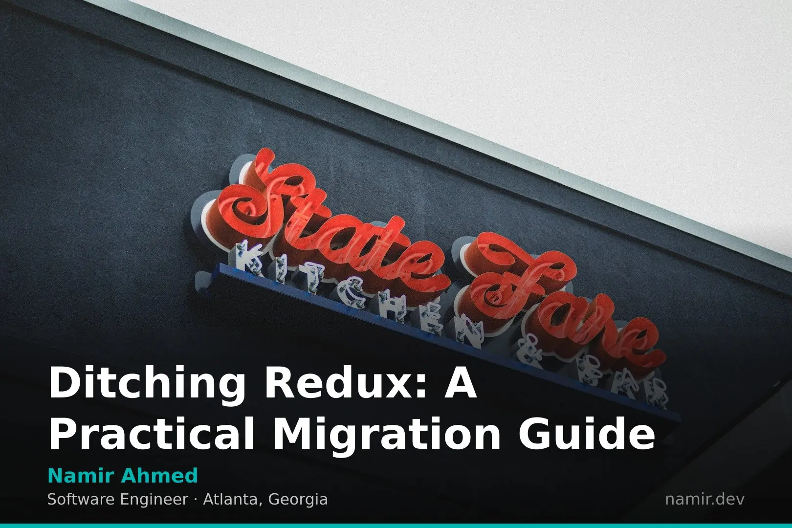 Code editor with JavaScript syntax highlighting for an article by Atlanta based Software Engineer, Namir Ahmed.