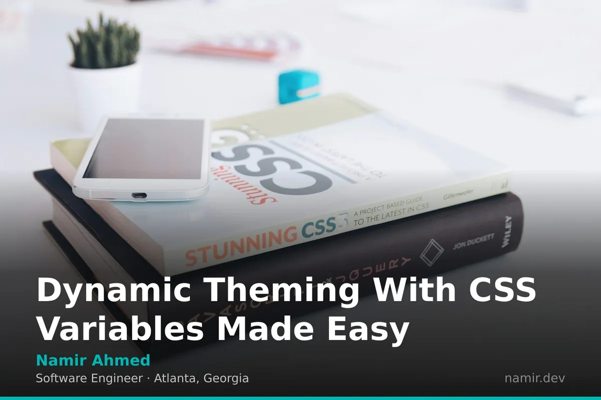CSS Variables icon for an article by Atlanta based Software Engineer, Namir Ahmed.