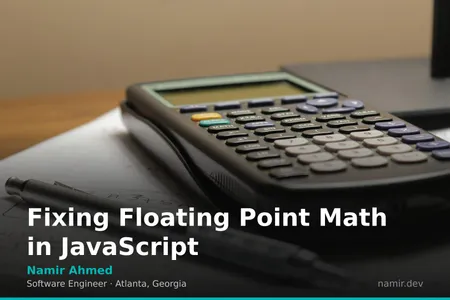 A vintage calculator on a wooden desk for an article by Atlanta based Software Engineer, Namir Ahmed.