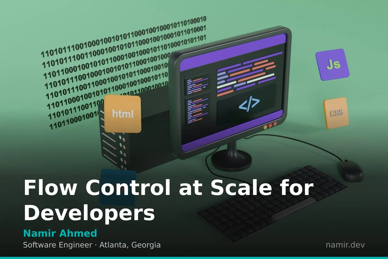 Flow control diagram for an article by Atlanta based Software Engineer, Namir Ahmed.