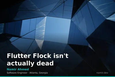 Abstract geometric Flutter pattern for an article by Atlanta based Software Engineer, Namir Ahmed.