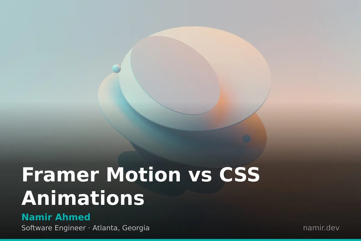 Abstract geometric motion design for an article by Atlanta based Software Engineer, Namir Ahmed.