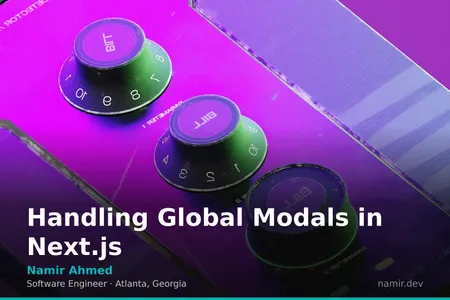 Next.js UI interface design for an article by Atlanta based Software Engineer, Namir Ahmed.