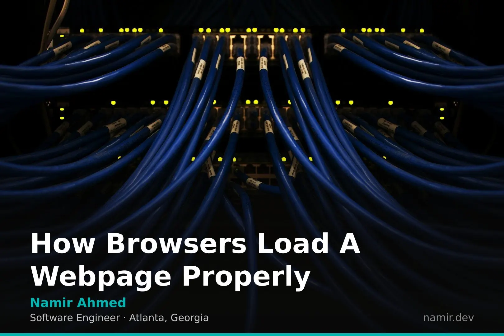 Network infrastructure for an article by Atlanta based Software Engineer, Namir Ahmed.