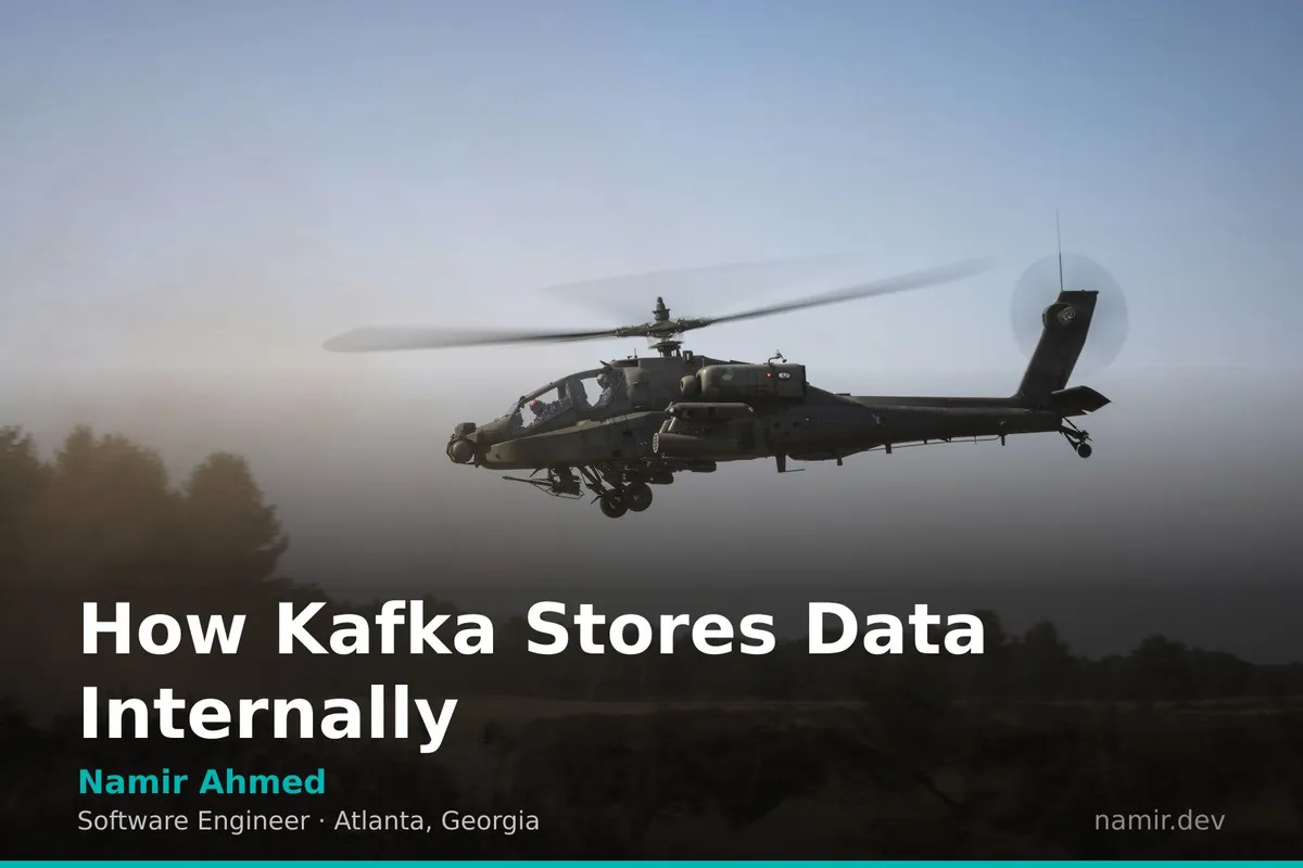 Kafka log files storage for an article by Atlanta based Software Engineer, Namir Ahmed.