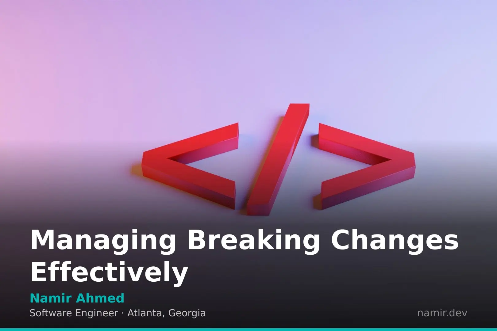 Codebase with Version Control symbols for an article by Atlanta based Software Engineer, Namir Ahmed.