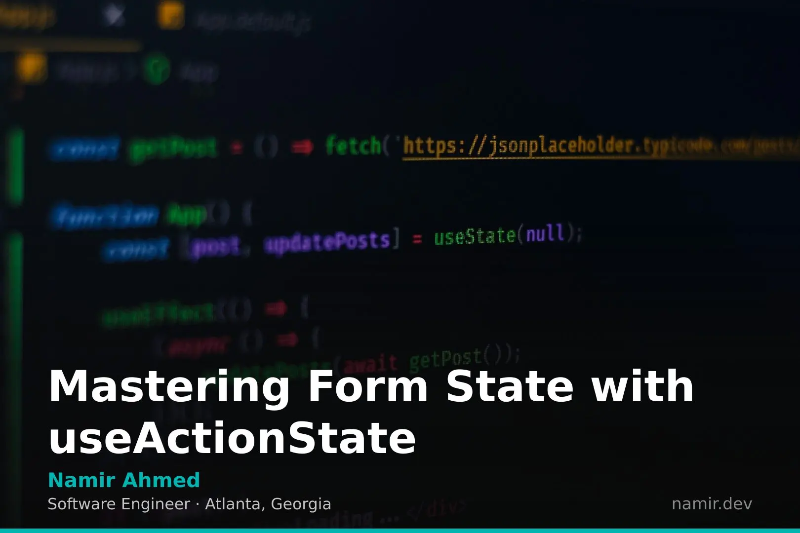 React form handling diagram for an article by Atlanta based Software Engineer, Namir Ahmed.