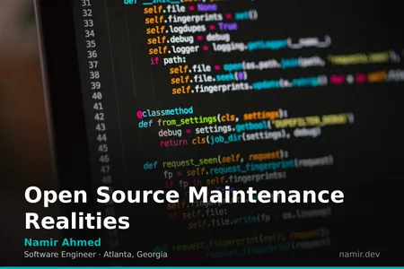 Open source code on a monitor for an article by Atlanta based Software Engineer, Namir Ahmed.