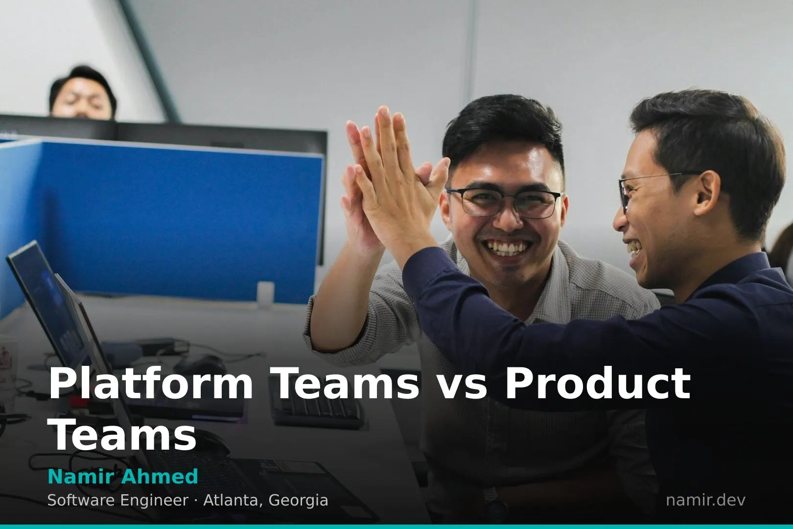 Diagram comparing platform and product teams for an article by Atlanta based Software Engineer, Namir Ahmed.