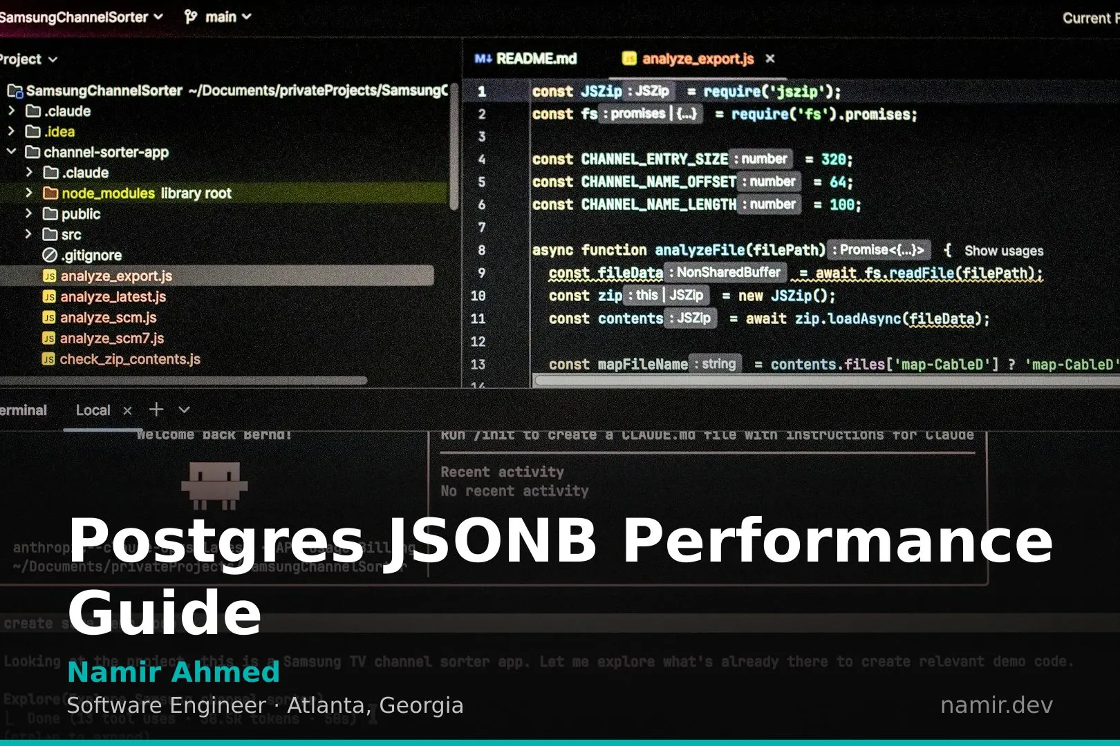 PostgreSQL JSONB data structure diagram for an article by Atlanta based Software Engineer, Namir Ahmed.