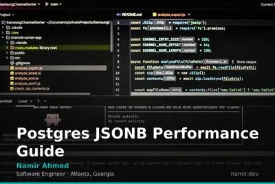 PostgreSQL JSONB data structure diagram for an article by Atlanta based Software Engineer, Namir Ahmed.