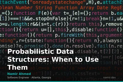 Abstract representation of data structures for an article by Atlanta based Software Engineer, Namir Ahmed.