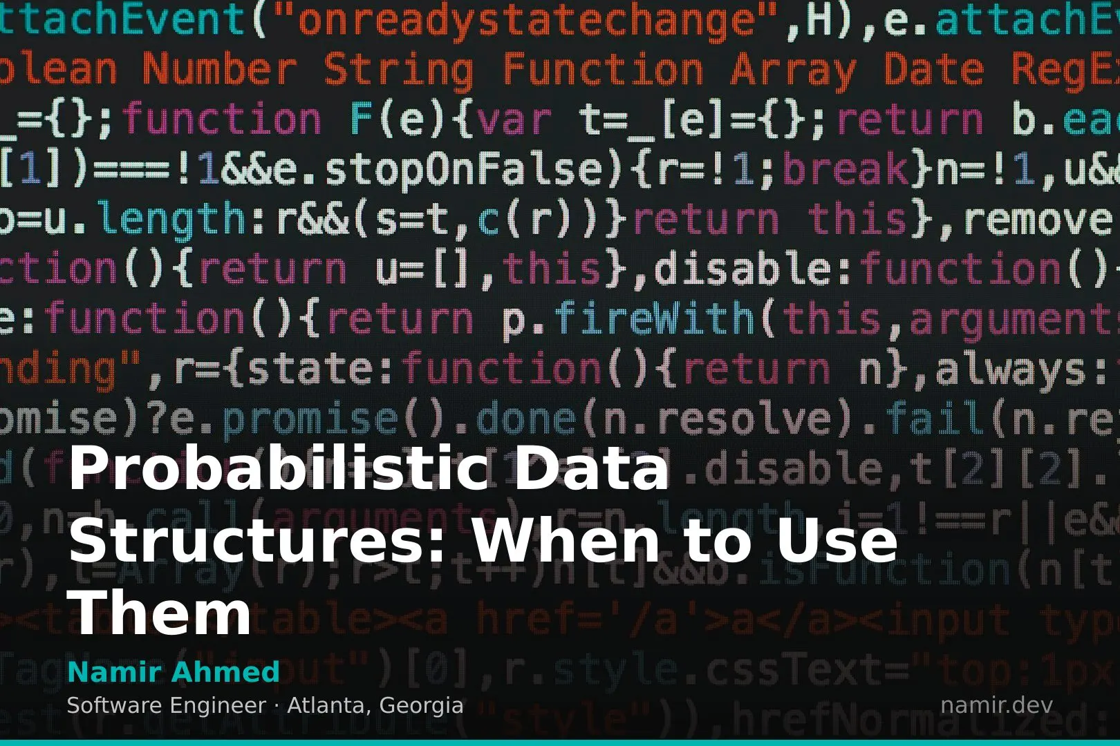 Abstract representation of data structures for an article by Atlanta based Software Engineer, Namir Ahmed.