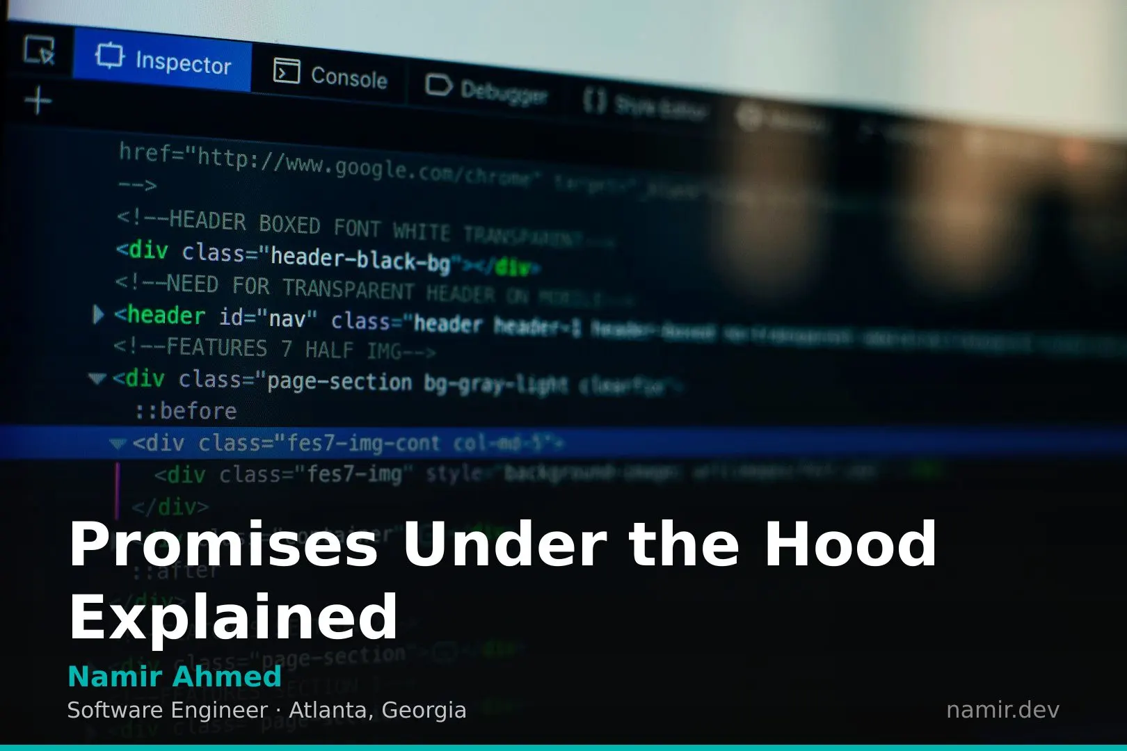 JavaScript Promise flow chart for an article by Atlanta based Software Engineer, Namir Ahmed.
