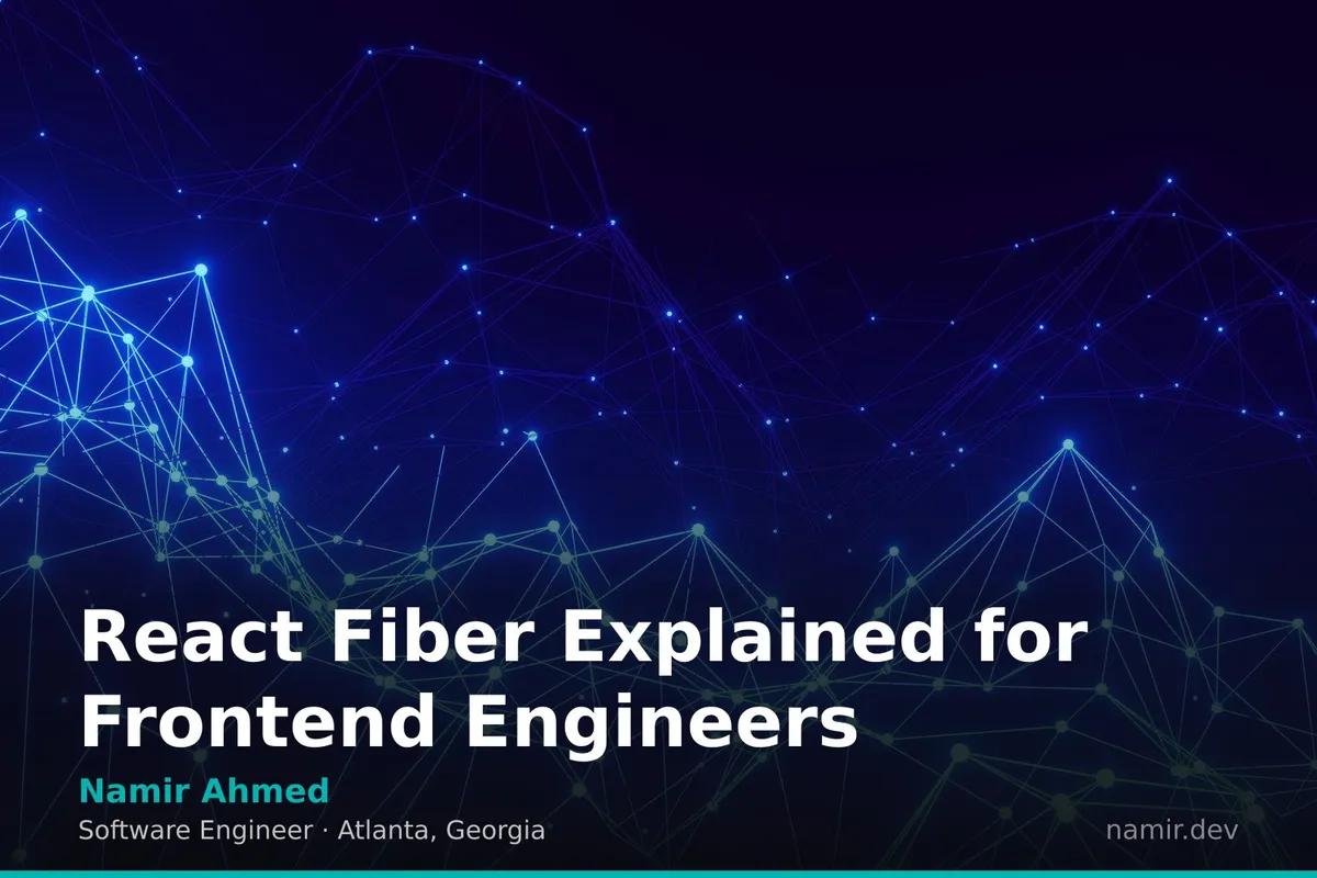React Fiber architecture diagram for an article by Atlanta based Software Engineer, Namir Ahmed.