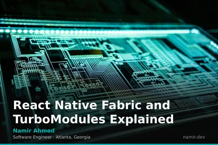React Native architecture diagram for an article by Atlanta based Software Engineer, Namir Ahmed