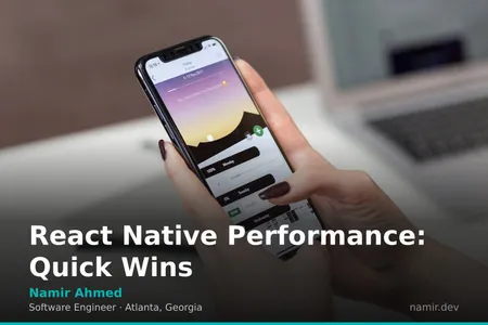 React Native app performance diagram for an article by Atlanta based Software Engineer, Namir Ahmed.