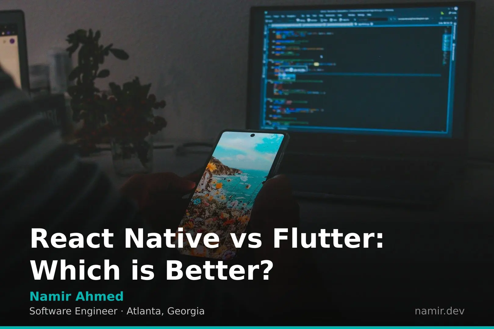 React Native vs Flutter UI comparison for an article by Atlanta based Software Engineer, Namir Ahmed
