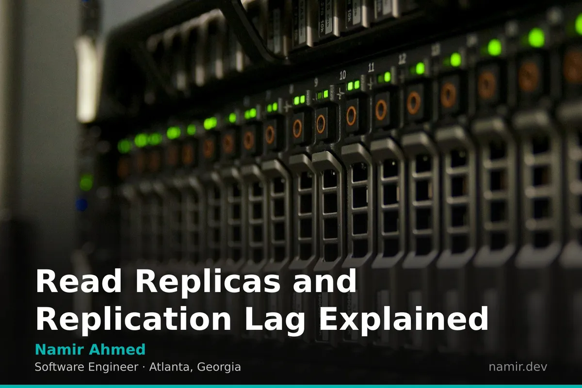 Database replication diagram for an article by Atlanta based Software Engineer, Namir Ahmed.