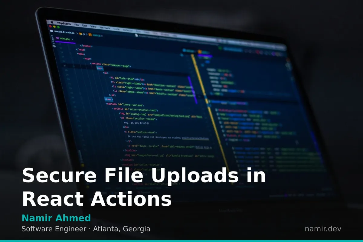 Code on a screen for an article by Atlanta based Software Engineer, Namir Ahmed.