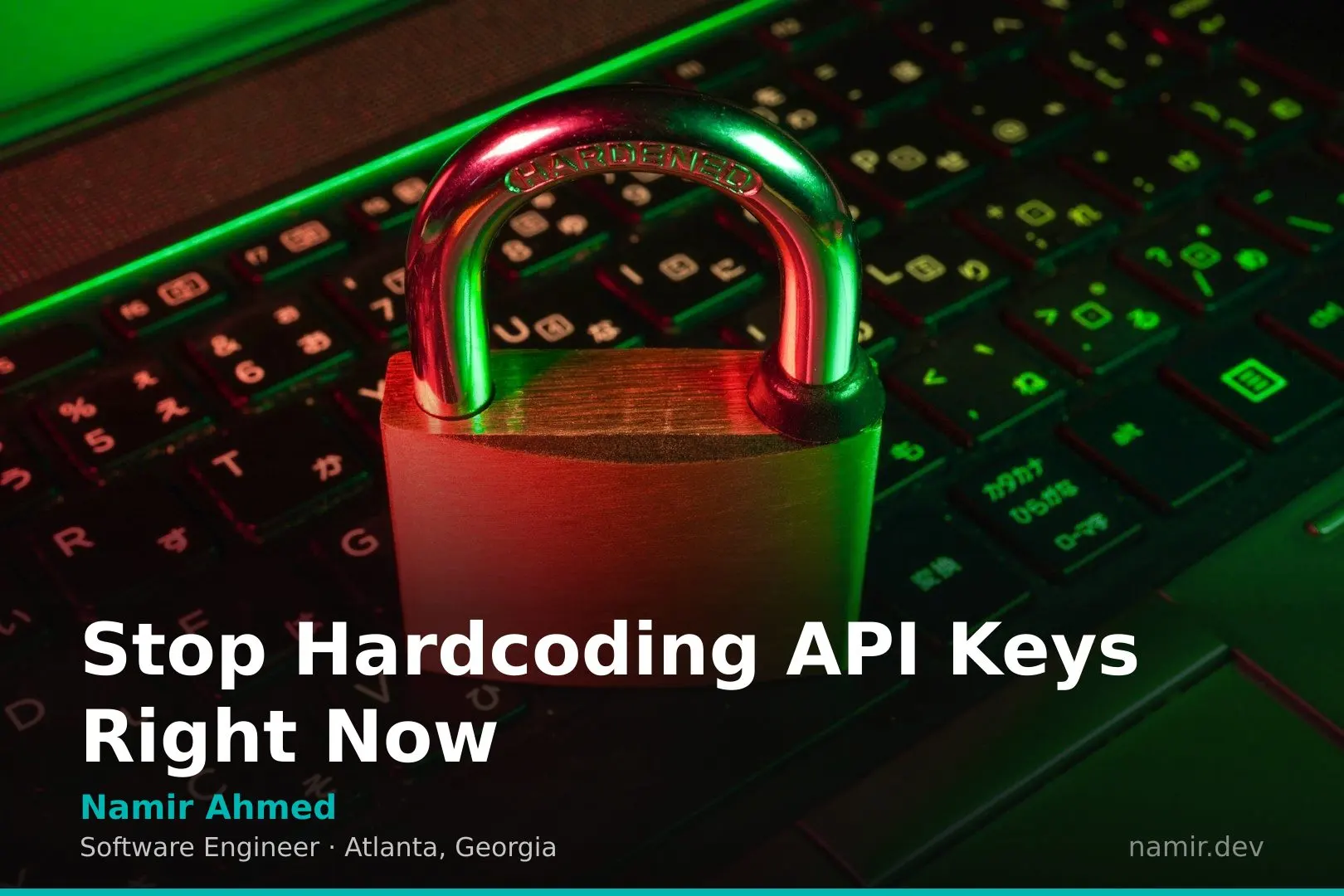 A conceptual image of digital security encryption for an article by Atlanta based Software Engineer, Namir Ahmed.