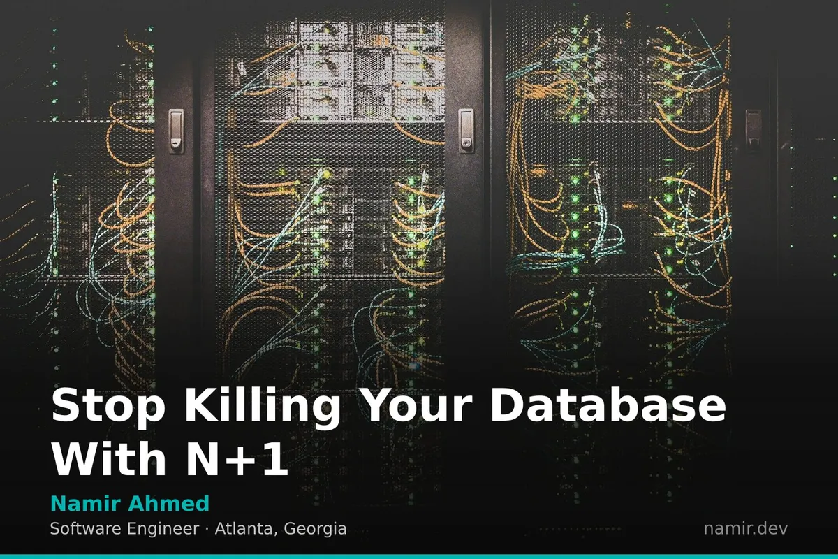 Database server racks for an article by Atlanta based Software Engineer, Namir Ahmed.