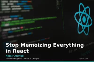 React component optimization diagram for an article by Atlanta based Software Engineer, Namir Ahmed.
