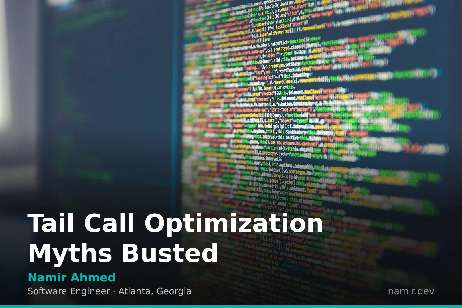 Abstract representation of recursive function calls optimizing stack usage for an article by Atlanta based Software Engineer, Namir Ahmed.