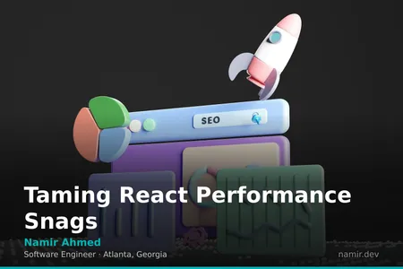 React component tree optimization for an article by Atlanta based Software Engineer, Namir Ahmed.