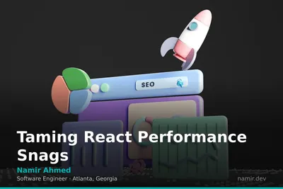 React component tree optimization for an article by Atlanta based Software Engineer, Namir Ahmed.