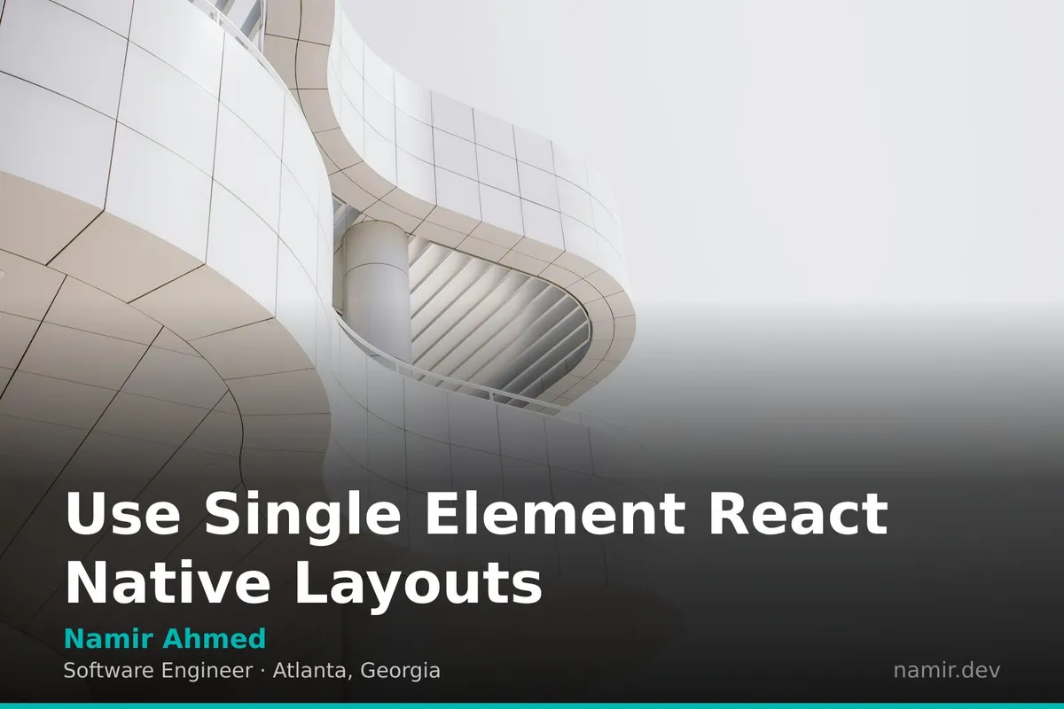 Clean UI component layout for an article by Atlanta based Software Engineer, Namir Ahmed.