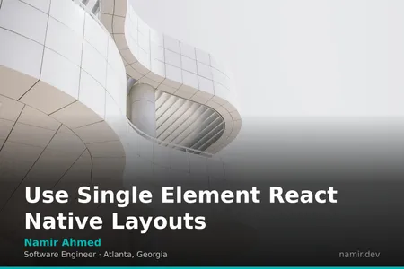Clean UI component layout for an article by Atlanta based Software Engineer, Namir Ahmed.