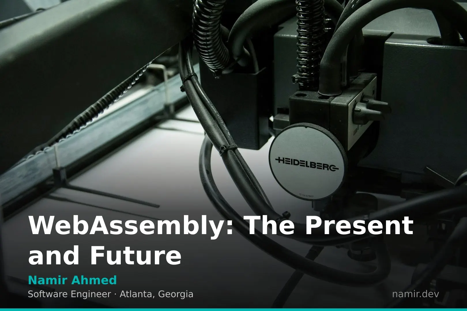 WebAssembly logo and code snippets for an article by Atlanta based Software Engineer, Namir Ahmed.