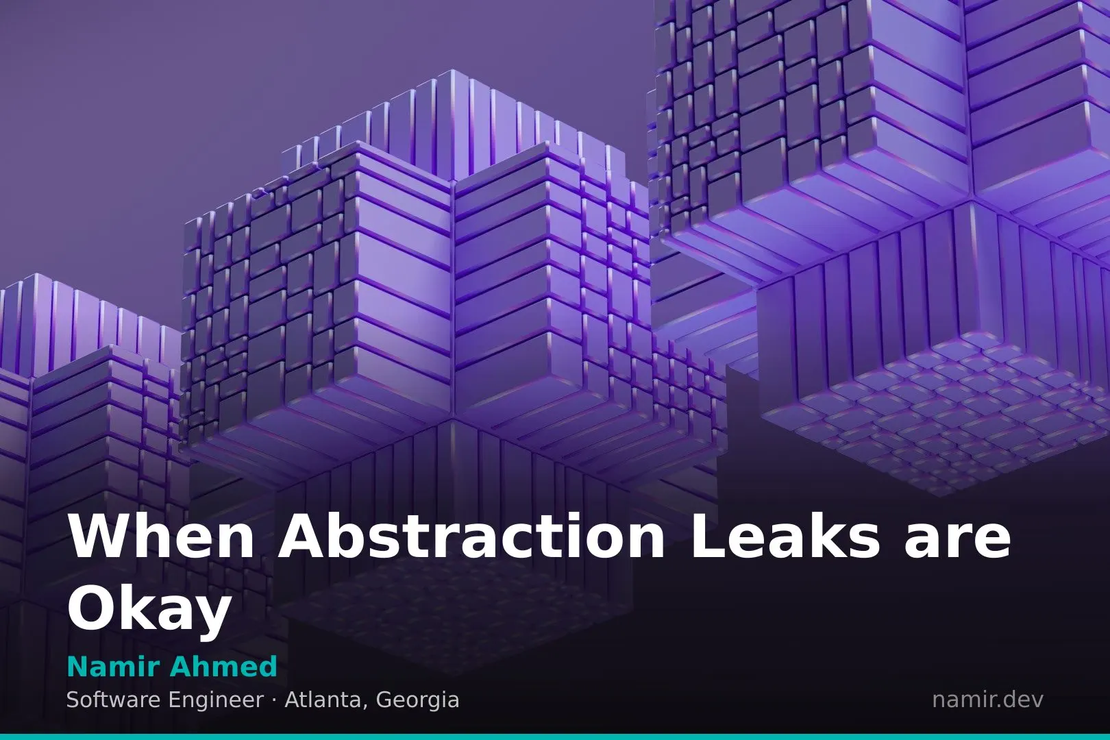 Abstract code patterns for an article by Atlanta based Software Engineer, Namir Ahmed.