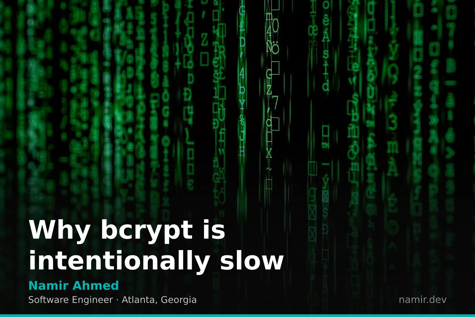 Code snippet representing cryptography for an article by Atlanta based Software Engineer, Namir Ahmed.
