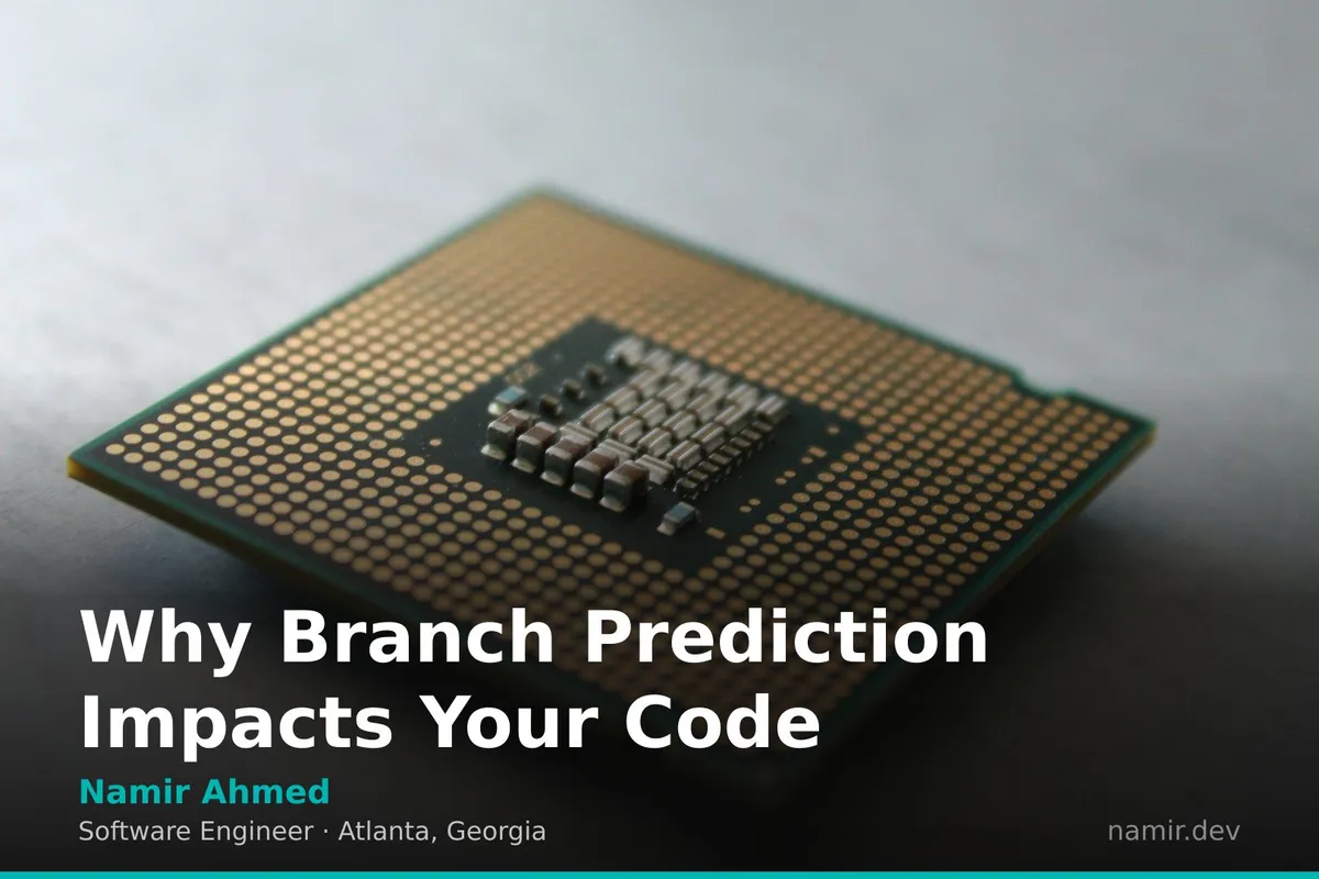 A macro shot of a CPU die for an article by Atlanta based Software Engineer, Namir Ahmed.