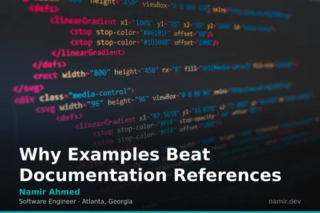 Code editor showing functions for an article by Atlanta based Software Engineer, Namir Ahmed.
